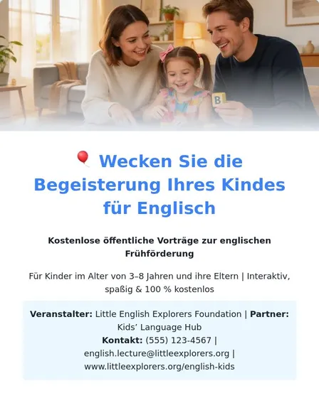 Free English Early Education Lectures: Register Your 3–8 Year Old Now
