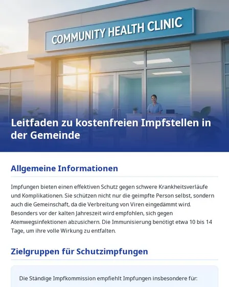 Leitfaden zu Kostenfreien Impfstellen in Ihrer Gemeinde