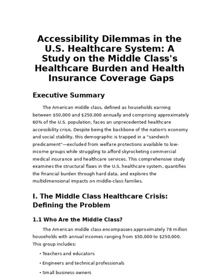 Accessibility Dilemmas in the U.S. Healthcare System