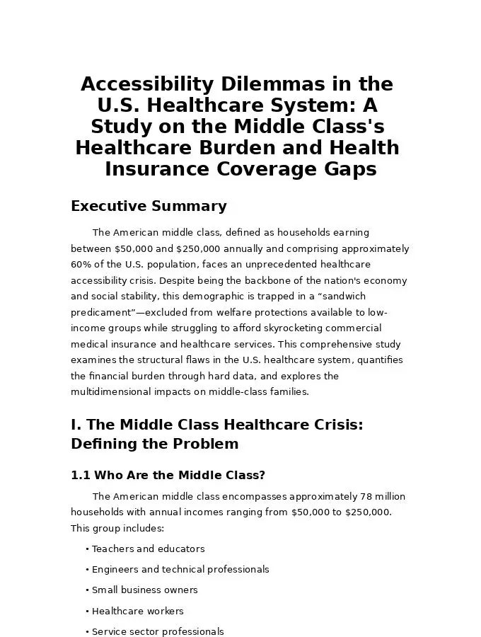 Accessibility Dilemmas in the U.S. Healthcare System