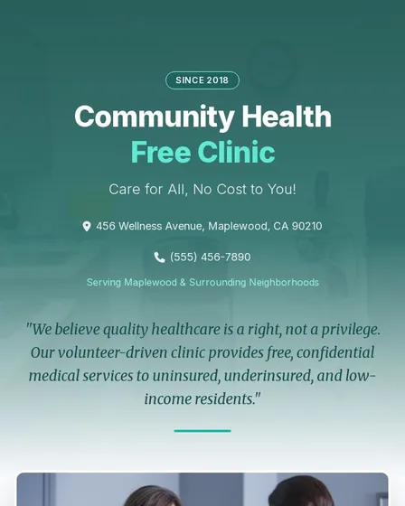 8K Flyer Design for Community Health Free Clinic