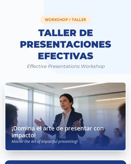 A4 Brochure for Effective Presentations Workshop