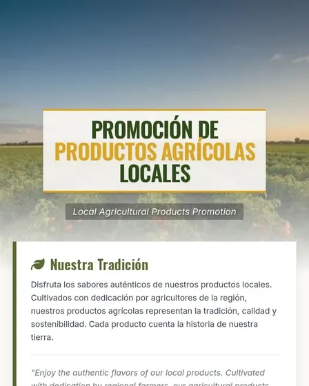 Promote Local Agr. Products in Bilingual A4 Brochure