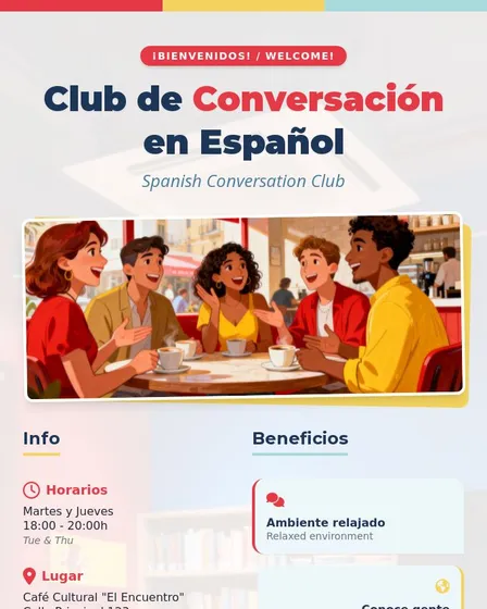 Free Spanish Conversation Club Details Revealed