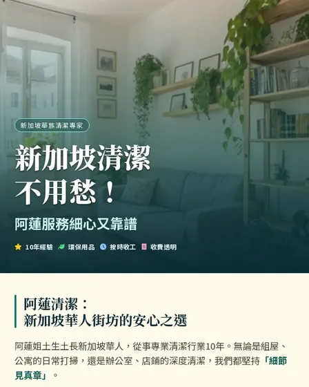 新加坡华族阿莲清洁服务推介