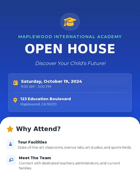 Maplewood Open House 2024: Discover Child's Future