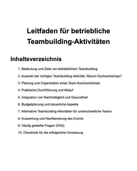 Leitfaden für betriebliche Teambuilding-Aktivitäten