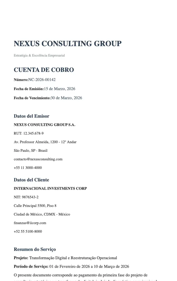 Recibo de Pagamento - Consultoria Premium
