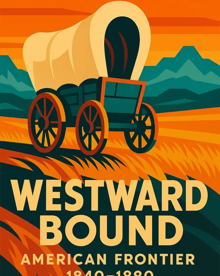 American Frontier Western Wagon Prints - 4 Artistic Styles