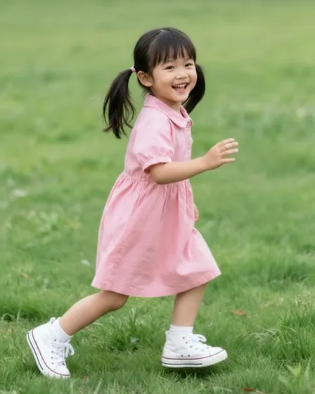 小朋友草地玩耍圖片