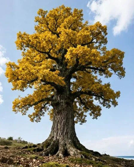 Arbre aux feuilles jaunes