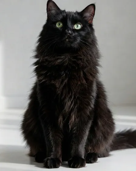 黑猫坐姿图片
