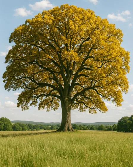 Árbol con hojas amarillas
