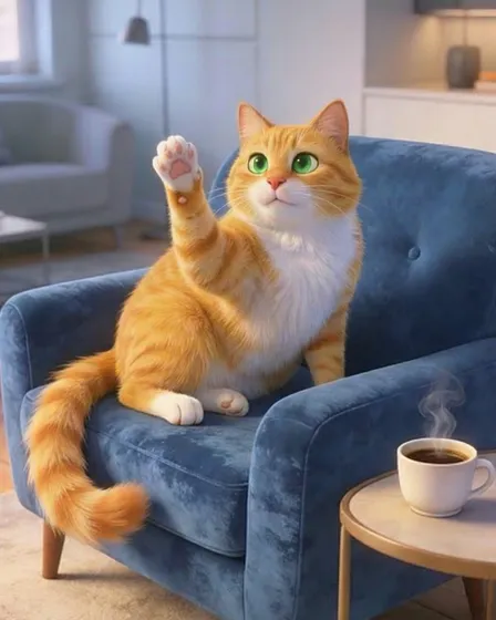 Kitten Raising Paw