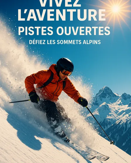 Affiches Saison de Ski Alpes - Lancement Hiver 2025