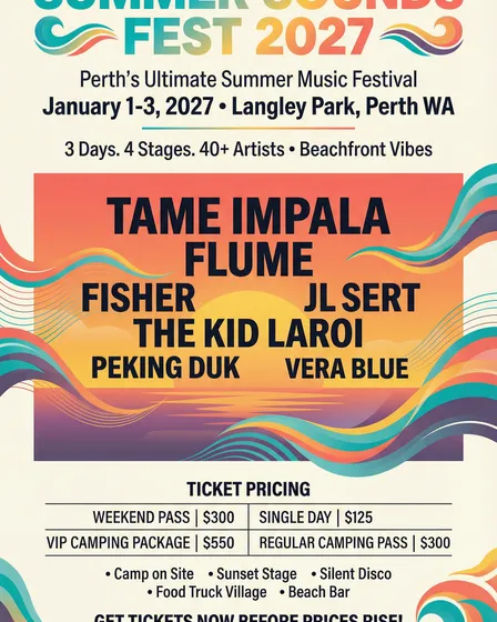 Summer Sounds Fest 2027 Poster - Festival Design Collection