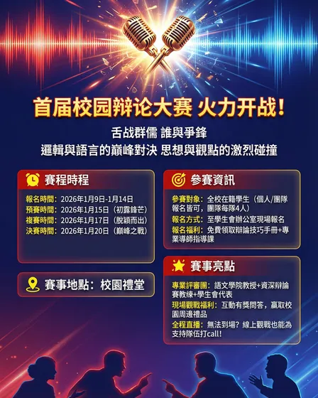 校园辩论赛宣传海报-双风格设计