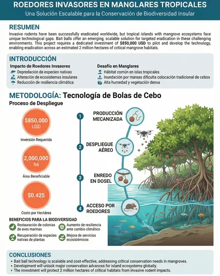 Cartel Académico Vertical - Erradicación de Roedores en Manglares