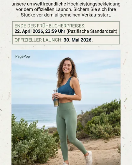 4 Poster Nachhaltige Sportbekleidung Sommerlaunch-Kampagne