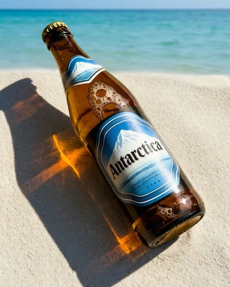 Alteração de Fundo - Praia Suave para Garrafa de Cerveja