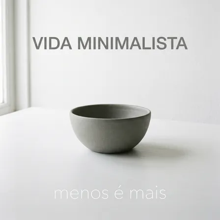 Série 4 Imagens Vida Minimalista com Desapego