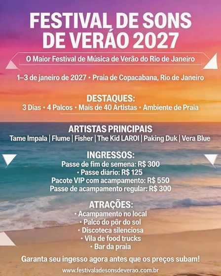 FESTIVAL DE SONS DE VERÃO 2027 Poster Design