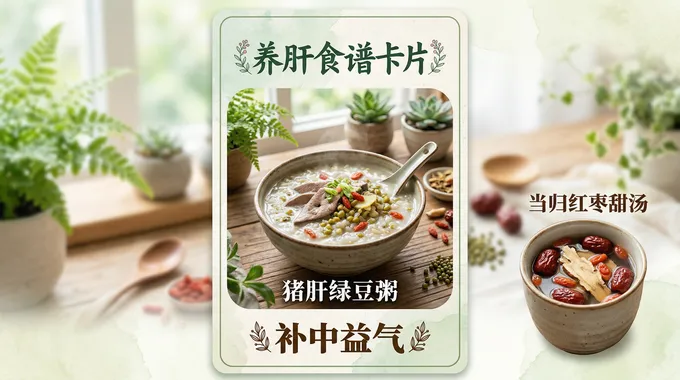 养肝食谱卡片