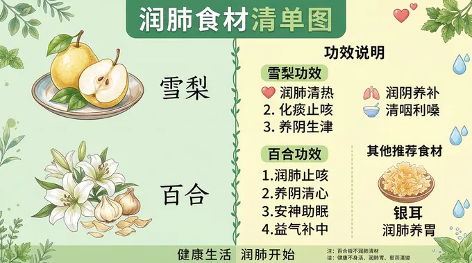 润肺食材清单图