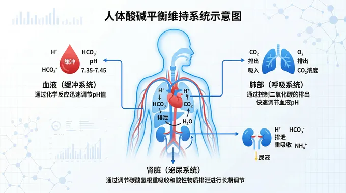人体酸碱平衡系统示意图