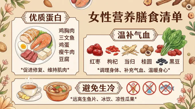 女性营养膳食清单图